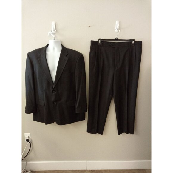 Joseph and Feiss International Men's Black Pinstriped Suit Jacket and Pa… - Picture 1 of 10